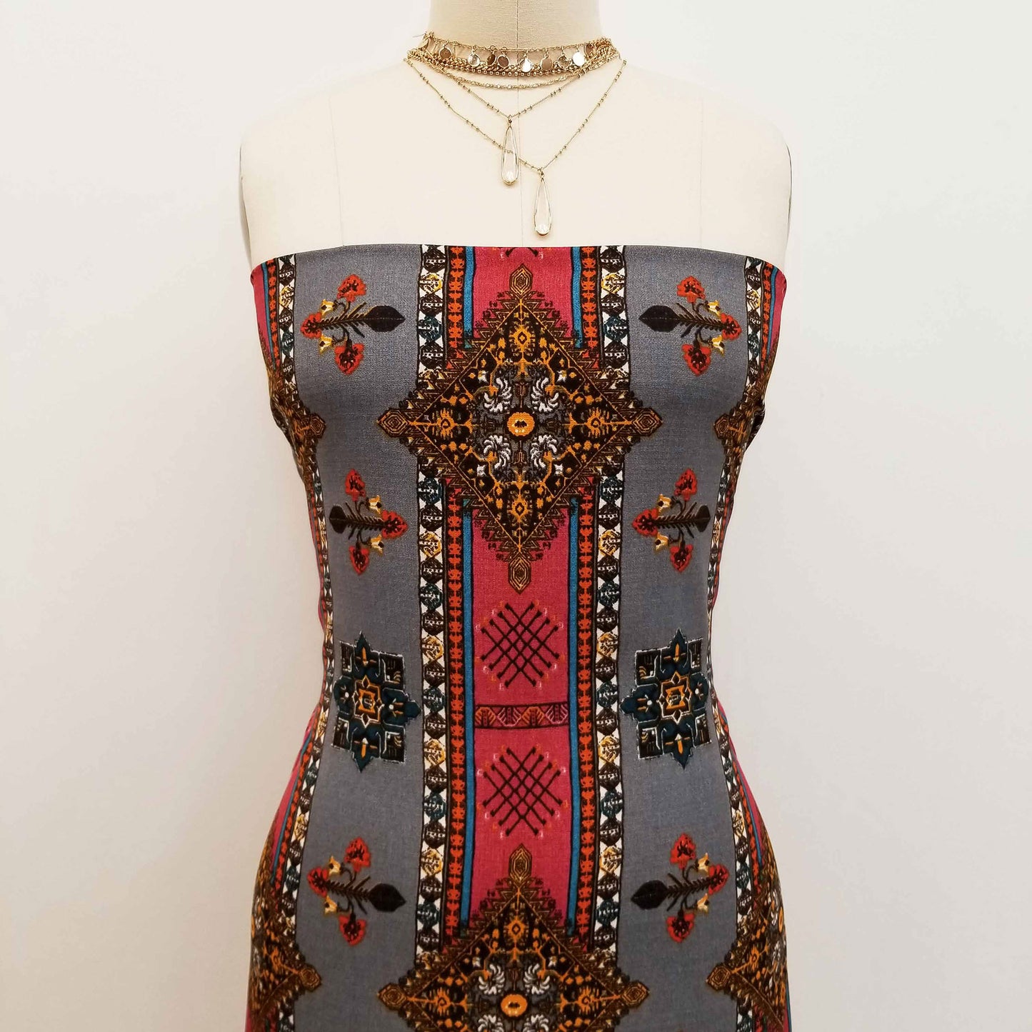 DP-1345-688-GREY-MARSALA-YELLOW - PRINTED LINEN LOOK 100% POLYESTER