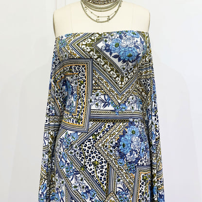 DP-1362-450-BLUE-GOLD - PRINTED ITY 96% POLY 4% SPANDEX