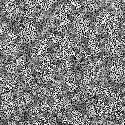 DP-1366-754-OFFWHITE-CHARCOAL-GREY - PRINTED POLY MOROCCAN 100% POLY