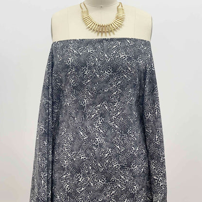 DP-1366-754-OFFWHITE-CHARCOAL-GREY - PRINTED POLY MOROCCAN 100% POLY