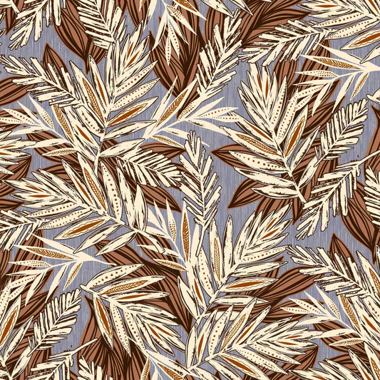 DP-1372-636-SLATE-BLUE-GOLD - PRINTED CREPON 100% RAYON CREPON