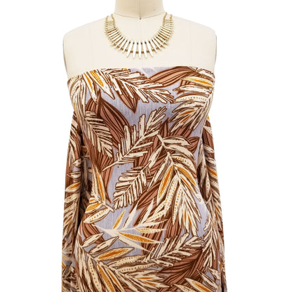 DP-1372-636-SLATE-BLUE-GOLD - PRINTED CREPON 100% RAYON CREPON