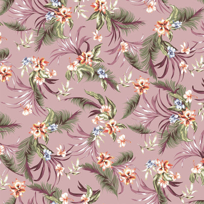 DP-1376-754-BLUSH-PEACH-DENIM - PRINTED POLY MOROCCAN 100% POLY