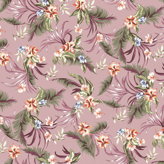 DP-1376-754-BLUSH-PEACH-DENIM - PRINTED POLY MOROCCAN 100% POLY