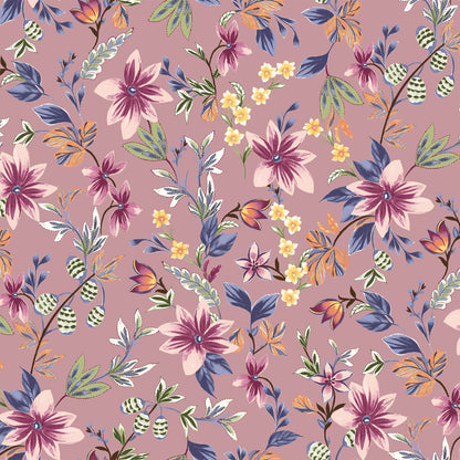 DP-1382-504-MAUVE-BLUSH-DENIM - PRINTED WOOL DOBBY 100% POLYESTER