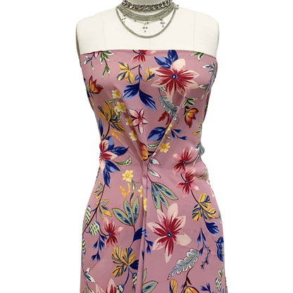 DP-1382-504-MAUVE-BLUSH-DENIM - PRINTED WOOL DOBBY 100% POLYESTER