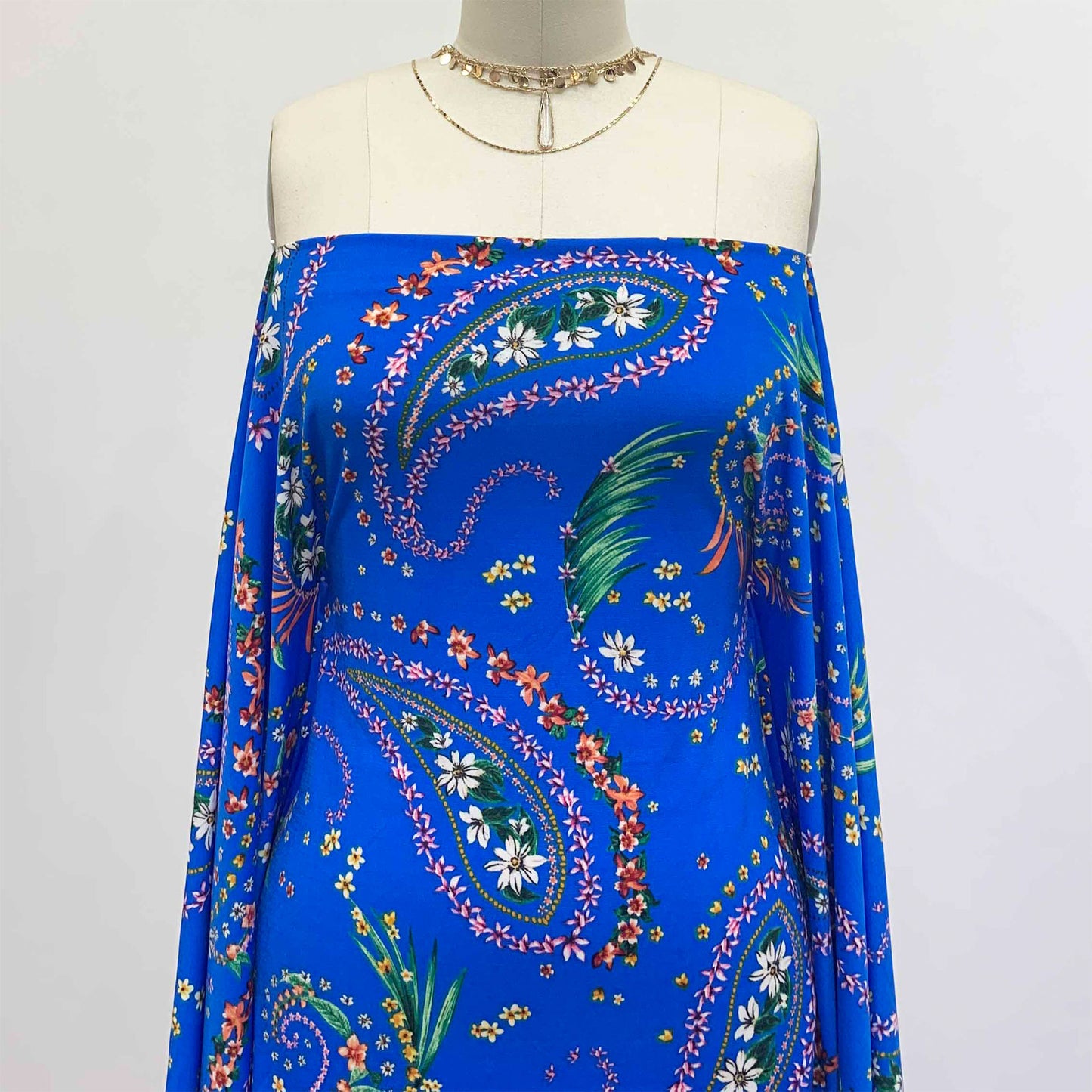 DP-1384-450-ROYAL-PINK-CORAL - PRINTED ITY 96% POLY 4% SPANDEX