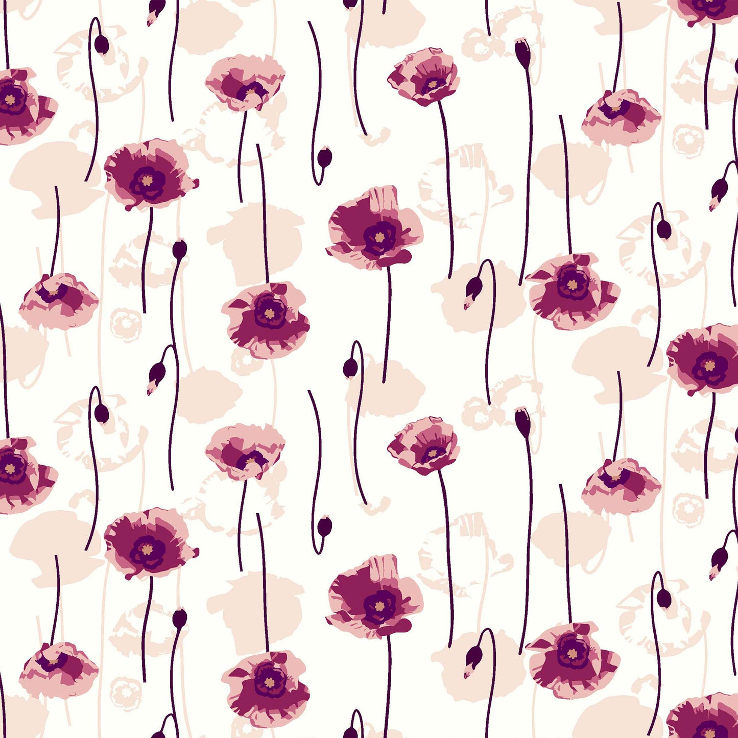 DP-139-586-OFFWHITE-DUSTY-PINK - PRINTED CREPE CHIFFON 97% POLY 3% SPANDEX