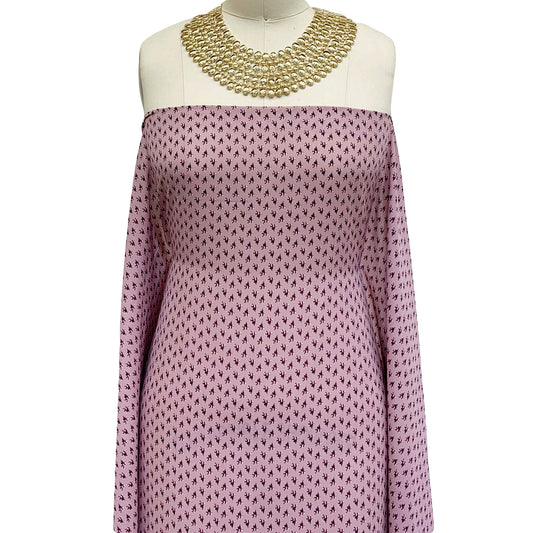 DP-1394-504-MAUVE-BERRY - PRINTED WOOL DOBBY 100% POLYESTER