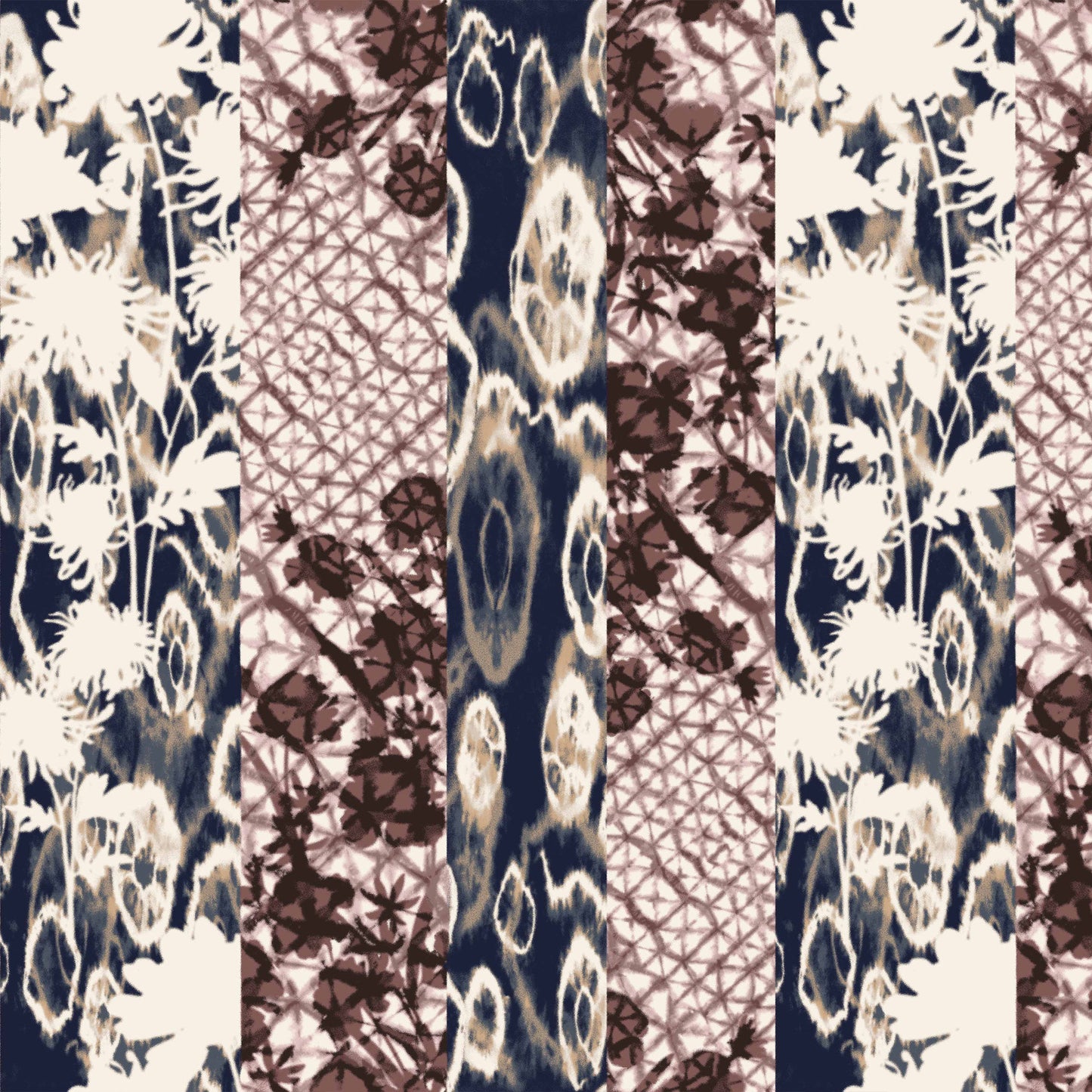 DP-1416-504-INK-MARSALA - PRINTED TIE DYE WOOL DOBBY 100% POLYESTER