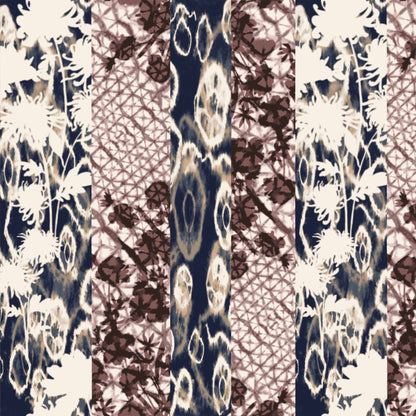 DP-1416-504-INK-MARSALA - PRINTED TIE DYE WOOL DOBBY 100% POLYESTER