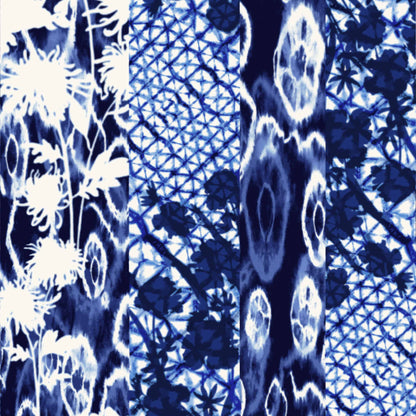 DP-1416-504-NAVY-BLUE - PRINTED WOOL DOBBY 100% POLYESTER