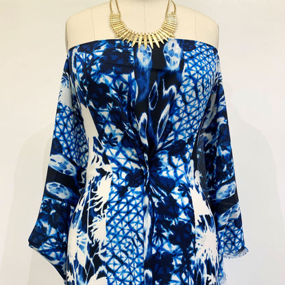 DP-1416-504-NAVY-BLUE - PRINTED WOOL DOBBY 100% POLYESTER