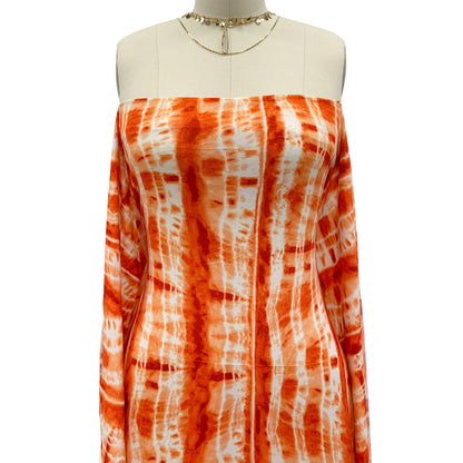 DP-1417-HVY-RSJ-CORAL-PEACH - PRINTED TIE DYE RSJ 95% RAYON 5% SPANDEX JERSEY