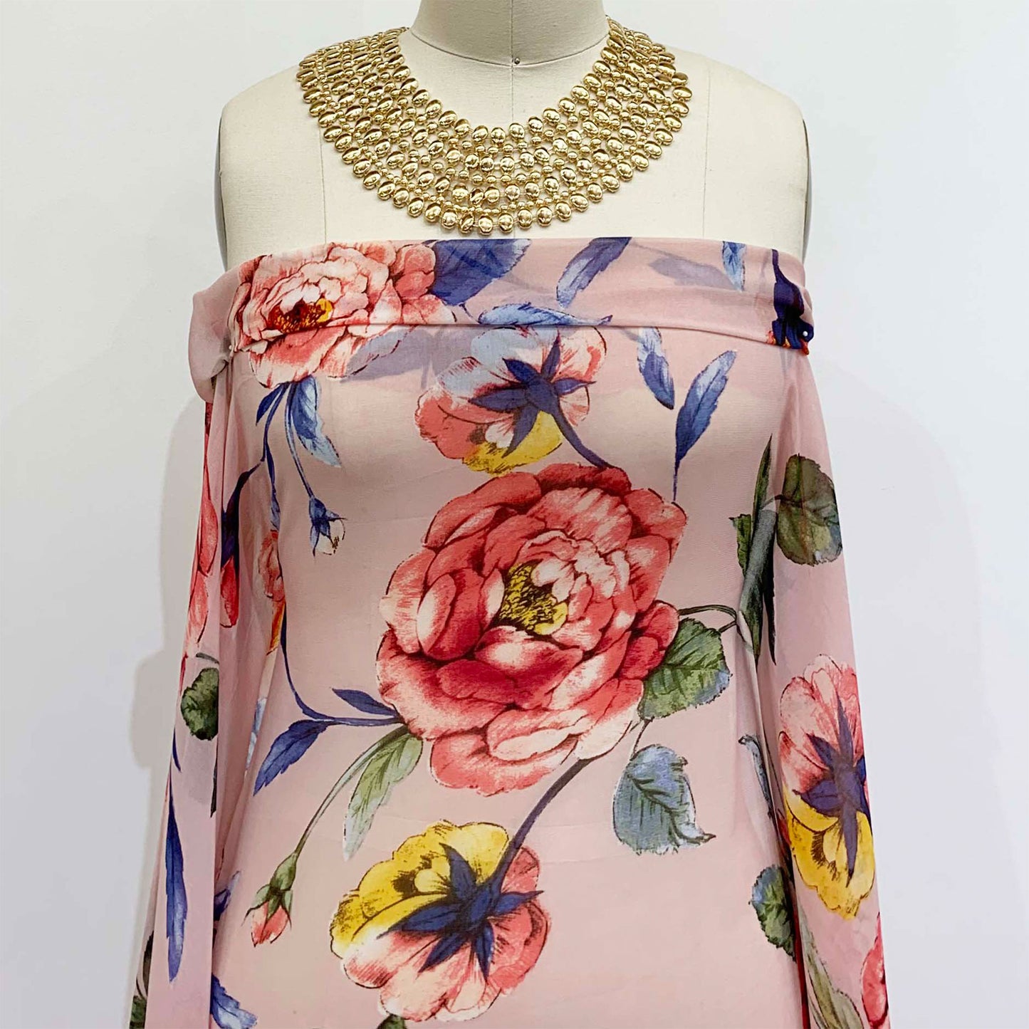 DP-1427-501-BLUSH-GUAVA - PRINTED 100% POLYESTER HI MULTI CHIFFON WASH