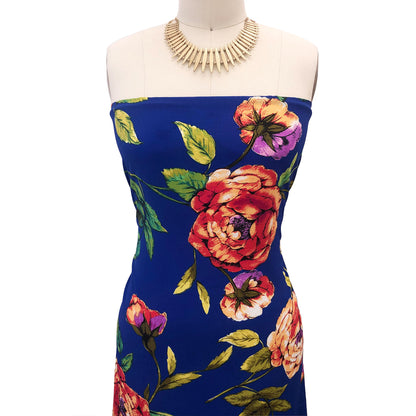 DP-1427-754-ROYAL-RED-MANGO - PRINTED POLY MOROCCAN 100% POLY