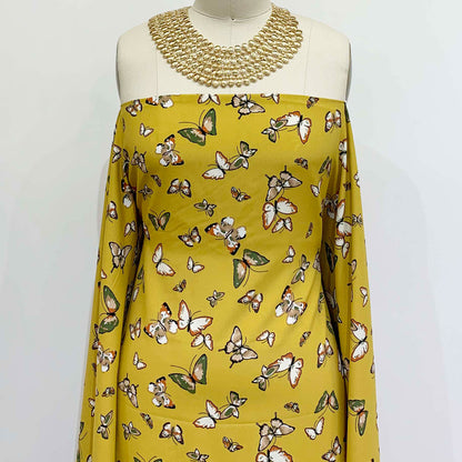 DP-1440-754-HONEY-MUSTARD-CARAMEL - PRINTED POLY MOROCCAN 100% POLY