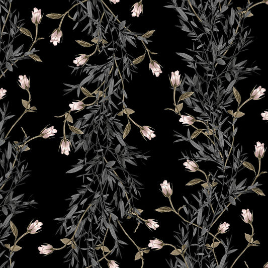 DP-1441-754-BLACK-BLUSH - PRINTED POLY MOROCCAN 100% POLY