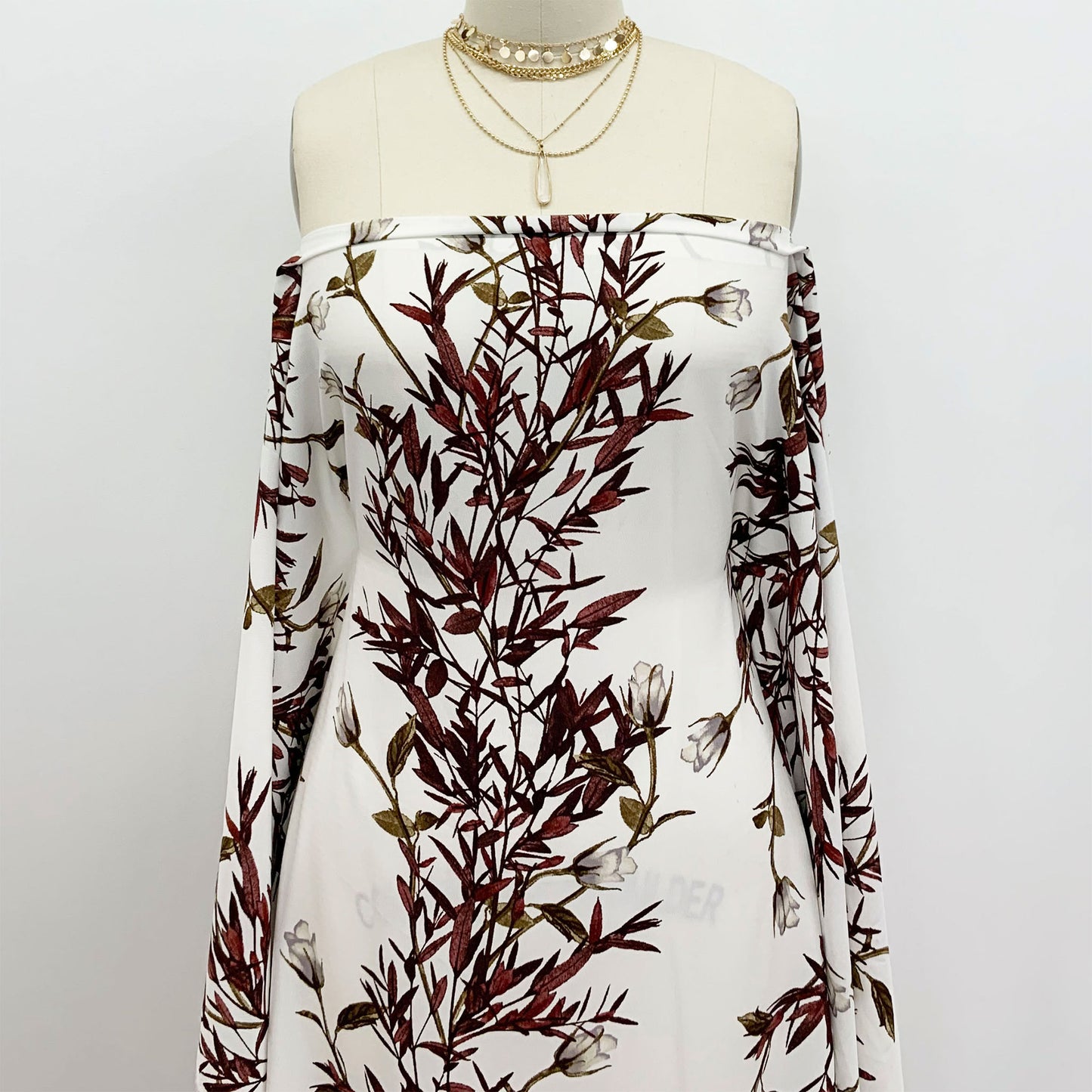 DP-1441-754-OFF-WHITE-GULL-GRAY - PRINTED POLY MOROCCAN 100% POLY