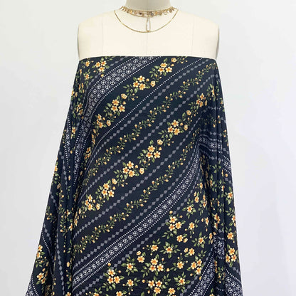 DP-1446-754-BLACK-YELLOW - PRINTED POLY MOROCCAN 100% POLY