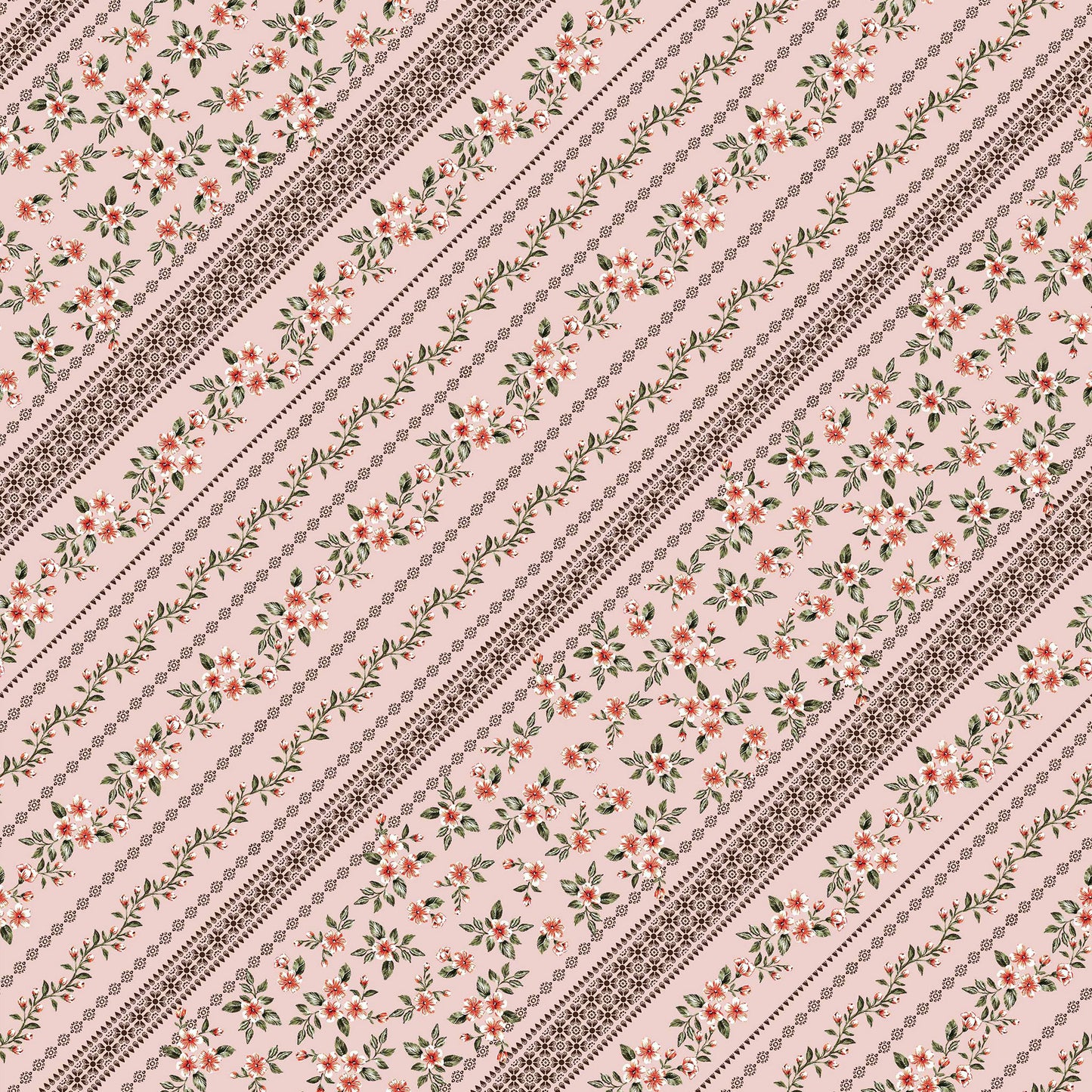 DP-1446-754-BLUSH-TANGERINE - PRINTED POLY MOROCCAN 100% POLY