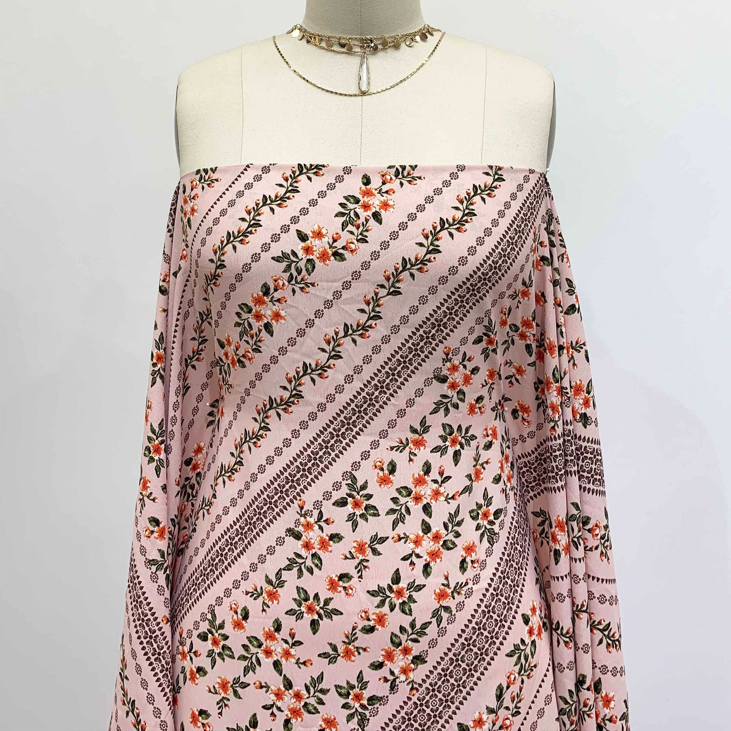 DP-1446-754-BLUSH-TANGERINE - PRINTED POLY MOROCCAN 100% POLY