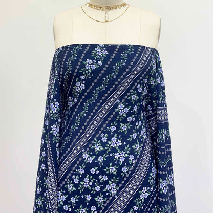 DP-1446-754-NAVY-PERI - PRINTED POLY MOROCCAN 100% POLY
