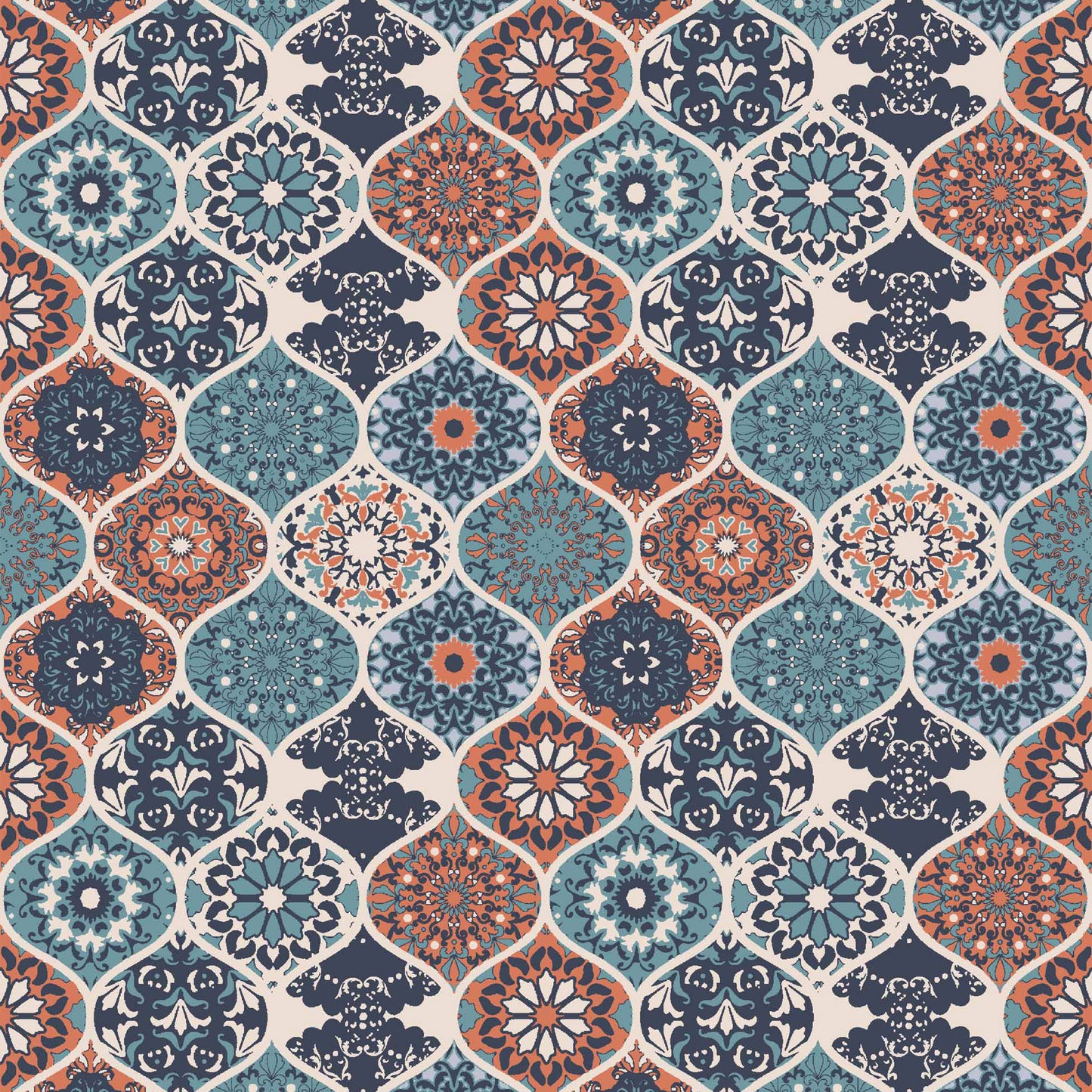 DP-145-703-NIAGARA-COPPER - PRINTED TWIST CREPE 92% POLY 8% SPANDEX