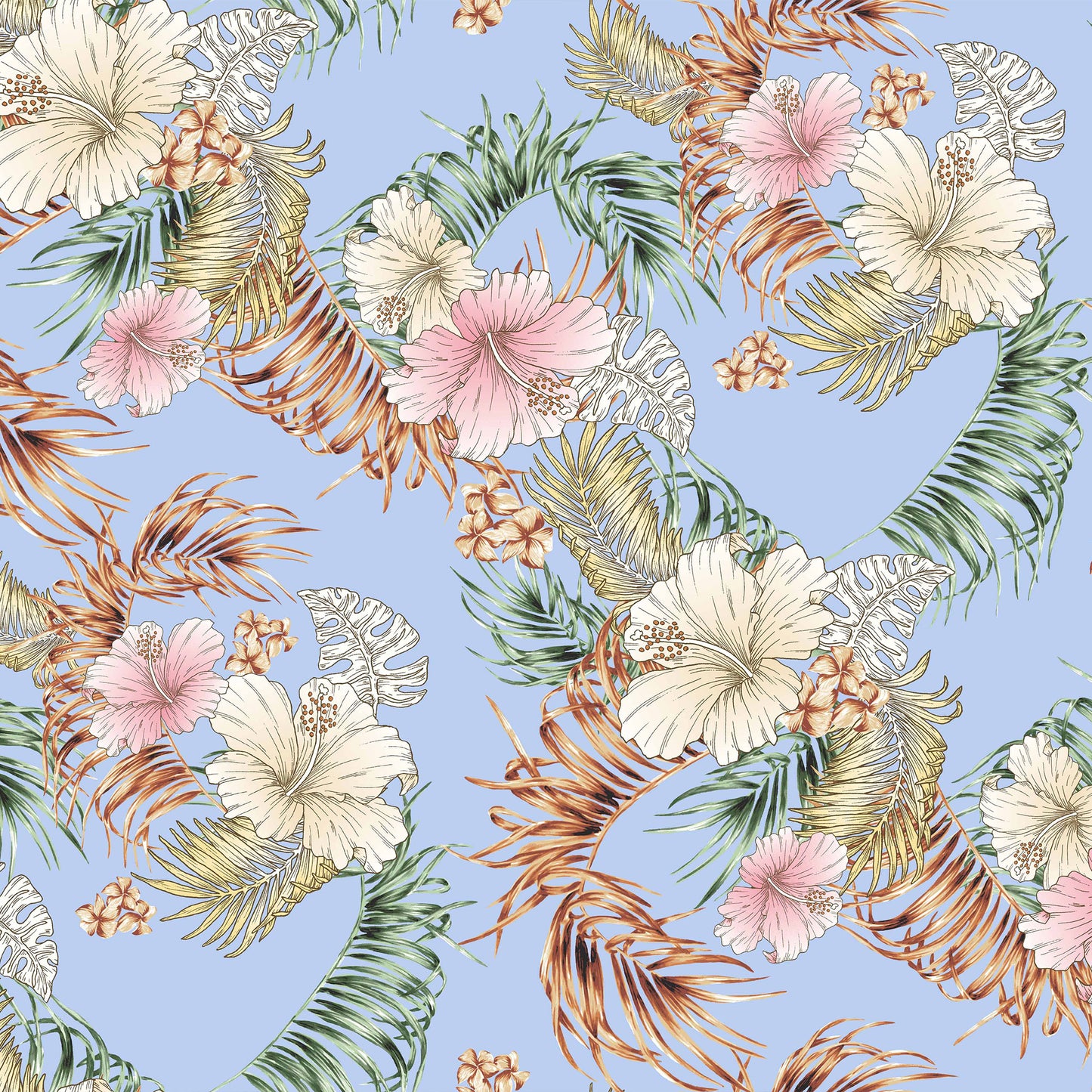 DP-1463-501-BABY-BLUE-BLUSH - PRINTED 100% POLYESTER HI MULTI CHIFFON WASH