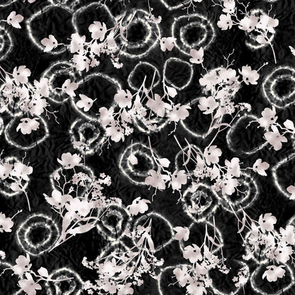 DP-1479-453-CHARCOAL-BLUSH - PRINTED POLY POWER MESH 92%POLY 8%SPANDEX