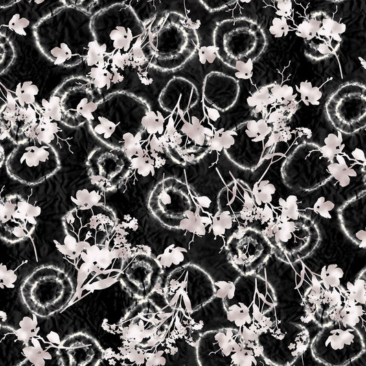 DP-1479-453-CHARCOAL-BLUSH - PRINTED POLY POWER MESH 92%POLY 8%SPANDEX