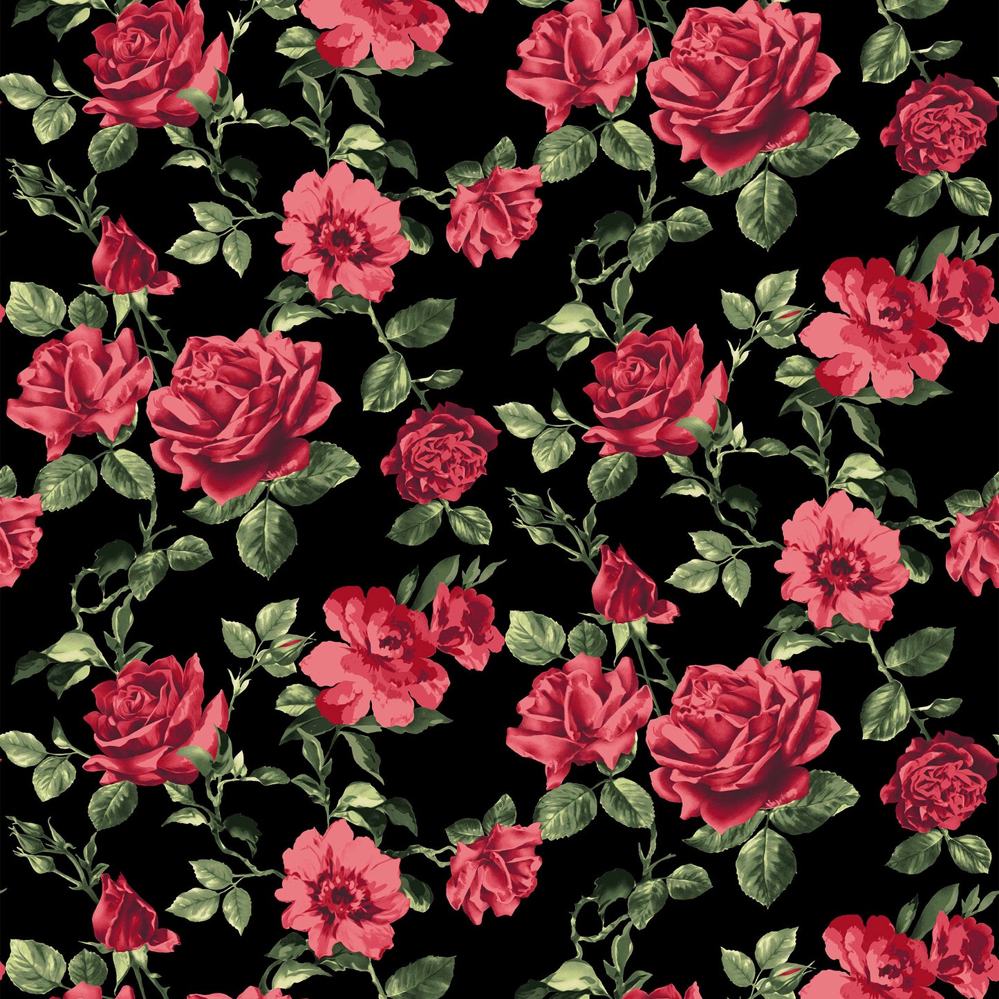 DP-1493-504-BLACK-RED - PRINTED WOOL DOBBY 100% POLYESTER