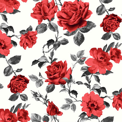 DP-1493-504-OFF-WHITE-RED - PRINTED WOOL DOBBY 100% POLYESTER