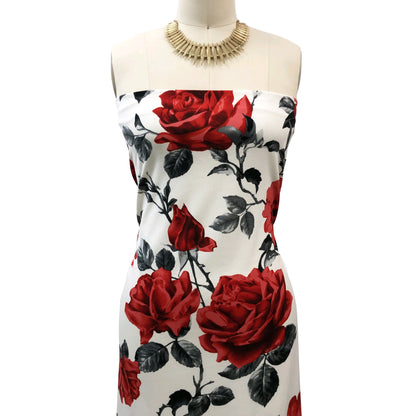 DP-1493-702-OFF-WHITE-RED - PRINTED SCUBA CREPE 97% POLY 3% SPANDEX
