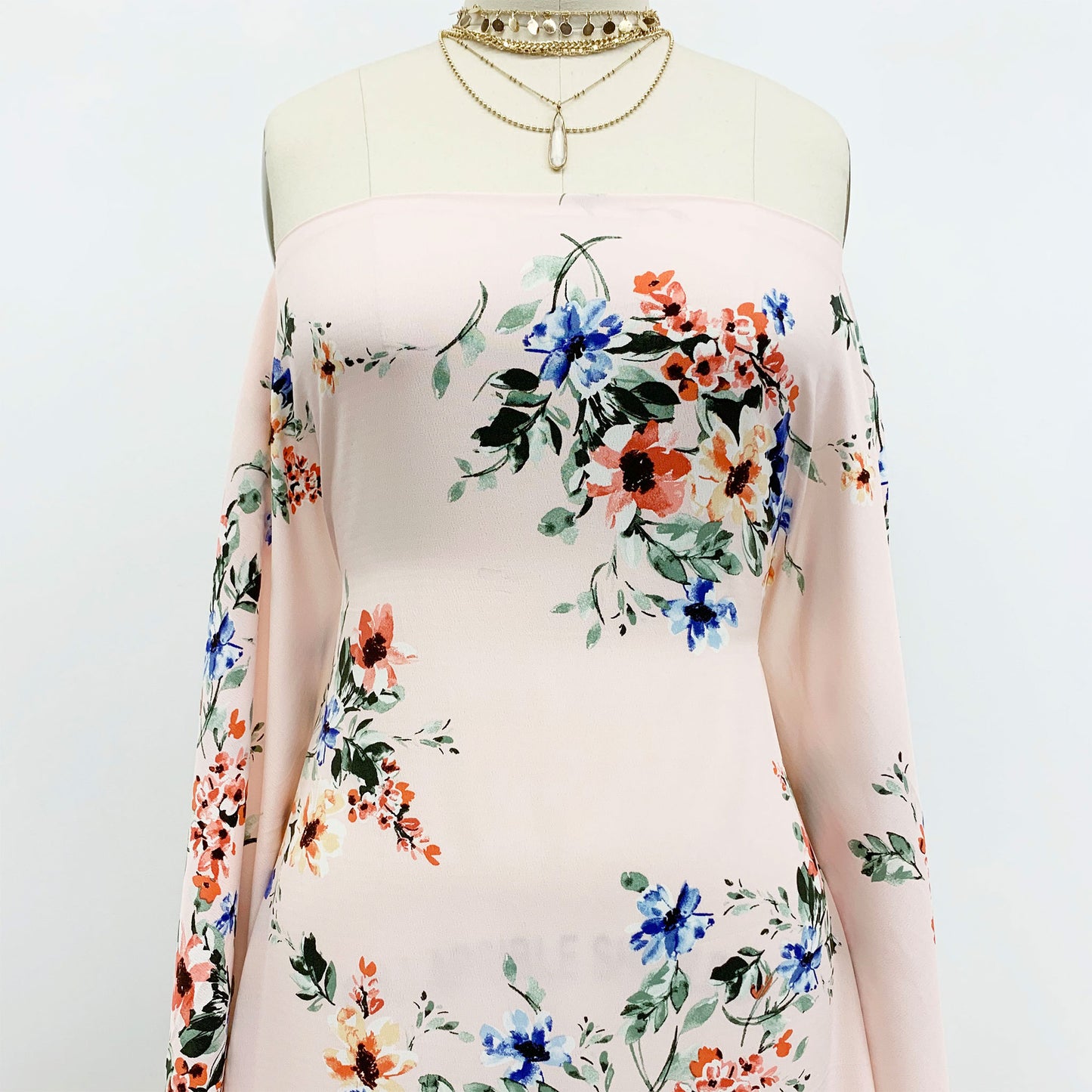 DP-1496-754-BLUSH-HOT-CORAL - PRINTED POLY MOROCCAN 100% POLY