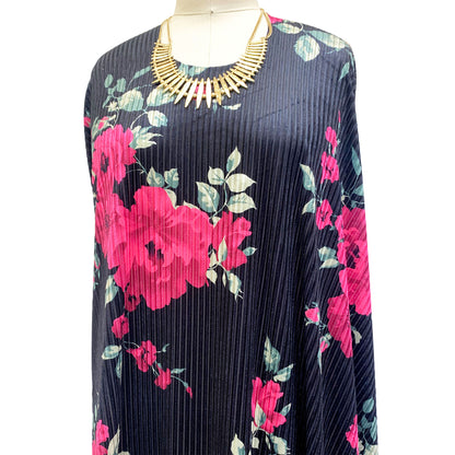 DP-1504-772-BLACK-MAGENTA - 95% POLY 5% SPANDEX VELVET BURNT-OUT RIB