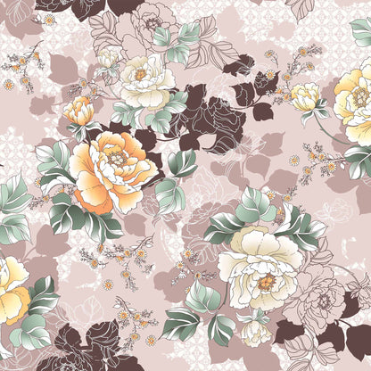 DP-1543-754-BLUSH-PAPAYA - PRINTED POLY MOROCCAN 100% POLY