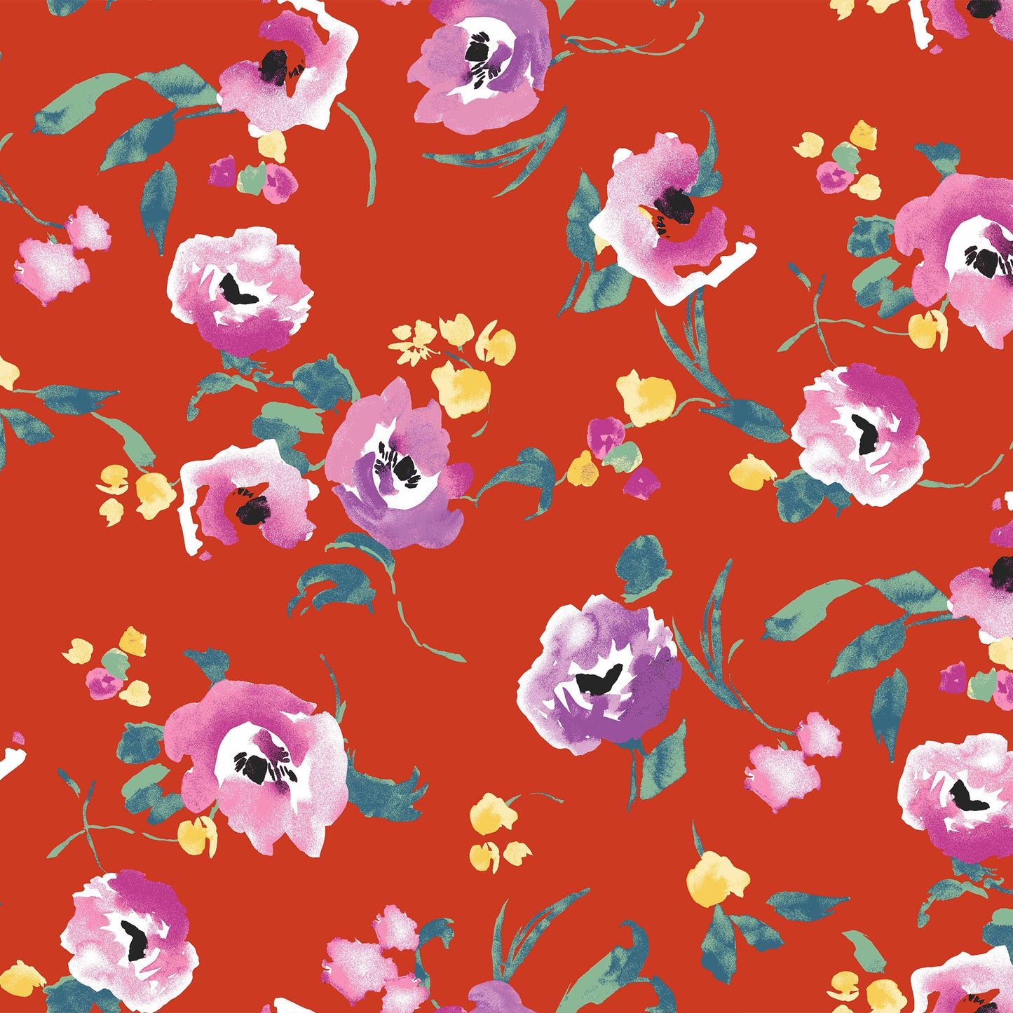 DP-167-504-RED-DUSTY-PINK - PRINTED WOOL DOBBY 100% POLYESTER