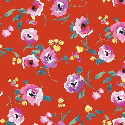 DP-167-504-RED-DUSTY-PINK - PRINTED WOOL DOBBY 100% POLYESTER