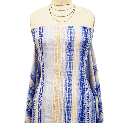 DP-1705-754-SNORKEL-BLUE-TAN - PRINTED POLY MOROCCAN 100% POLY