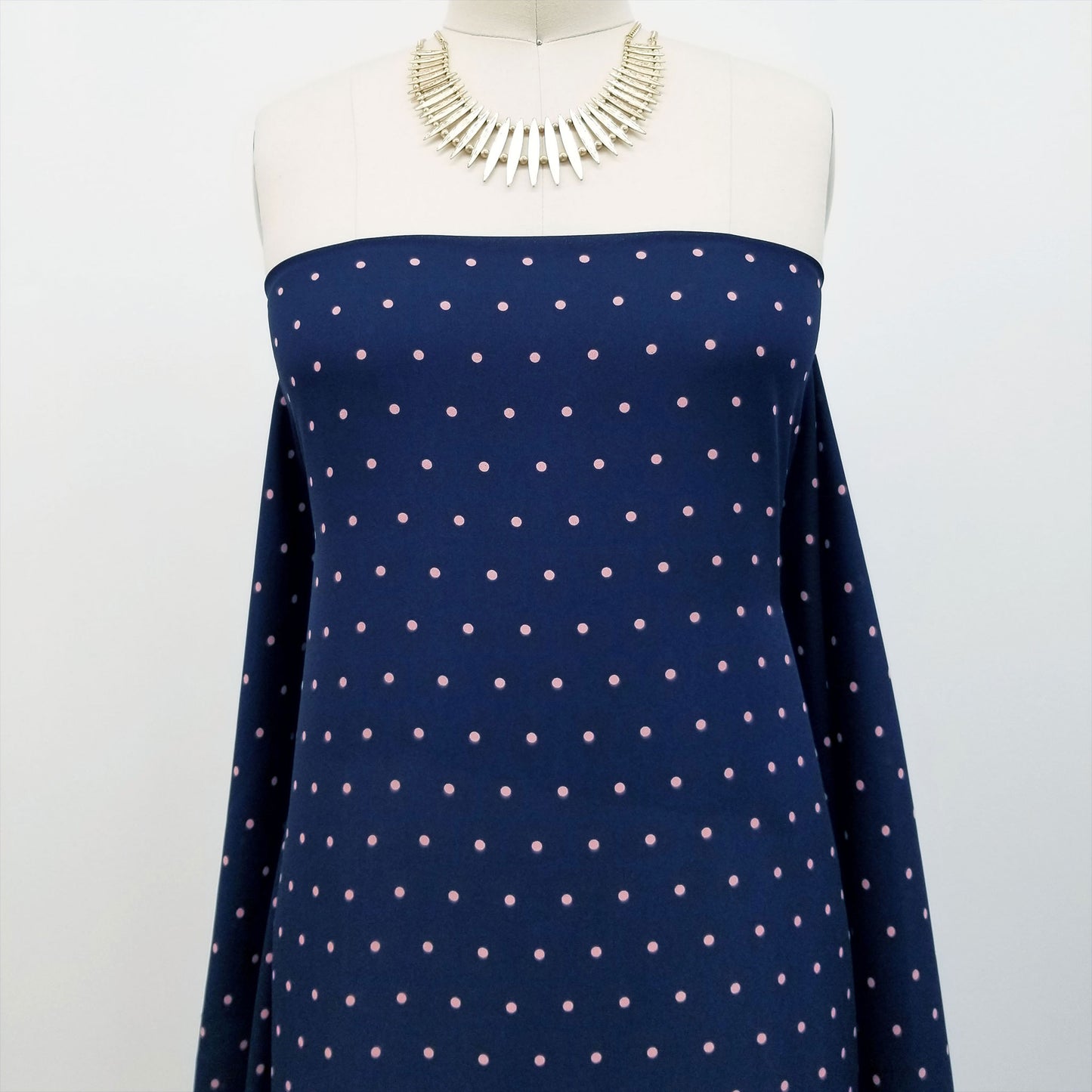 DP-185-504-004-NAVY-CORAL - PRINTED WOOL DOBBY 100% POLYESTER