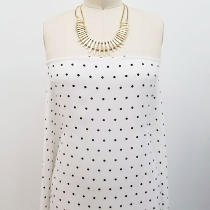 DP-185-504-006-OFF-WHITE-BLACK - PRINTED WOOL DOBBY 100% POLYESTER