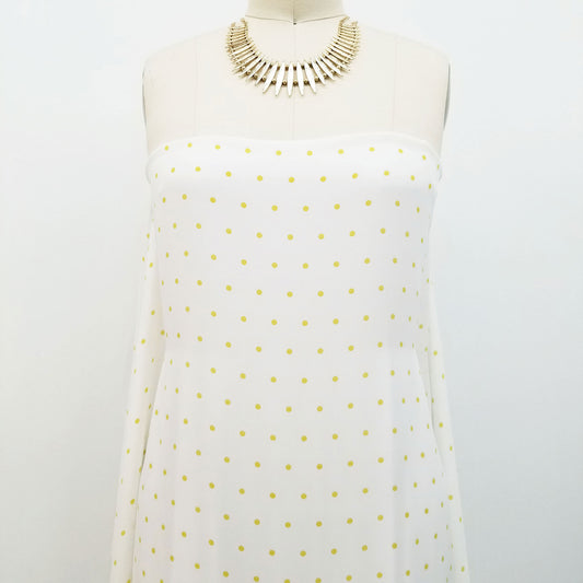 DP-185-504-007-OFF-WHITE-CHARTREUSE - PRINTED WOOL DOBBY 100% POLYESTER