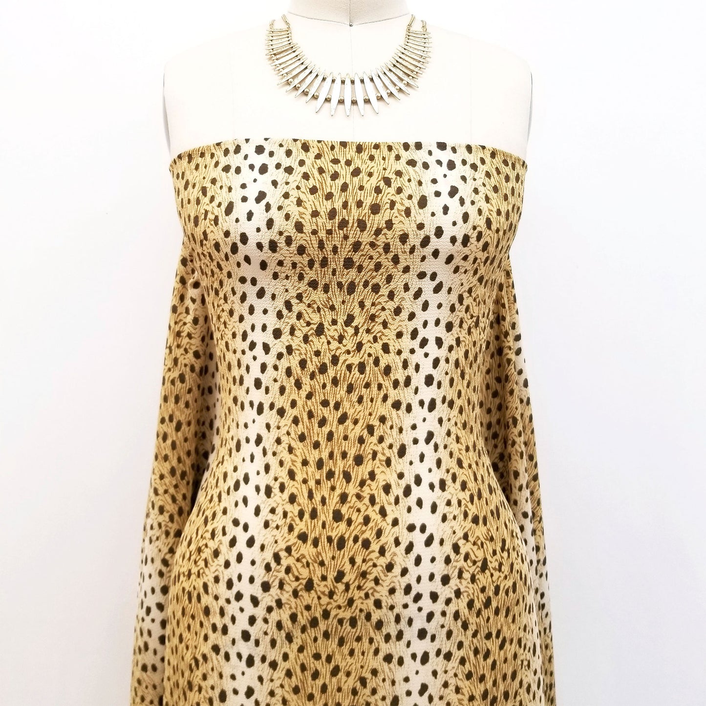DP-1867-586-GOLD-BROWN - PRINTED CREPE CHIFFON 97% POLY 3% SPANDEX