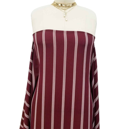 DP-190-586-BURGUNDY-OFFWHITE - PRINTED CREPE CHIFFON 97% POLY 3% SPANDEX