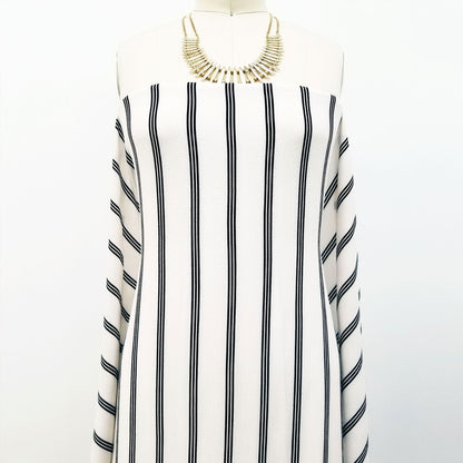DP-190-586-OFFWHITE-BLACK - PRINTED CREPE CHIFFON 97% POLY 3% SPANDEX