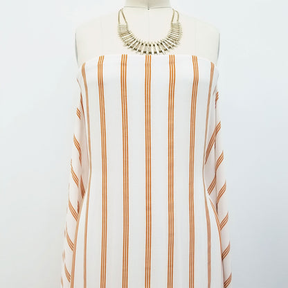 DP-190-586-OFFWHITE-MUSTARD - PRINTED CREPE CHIFFON 97% POLY 3% SPANDEX
