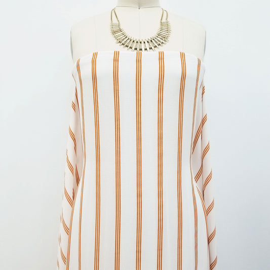 DP-190-586-OFFWHITE-MUSTARD - PRINTED CREPE CHIFFON 97% POLY 3% SPANDEX