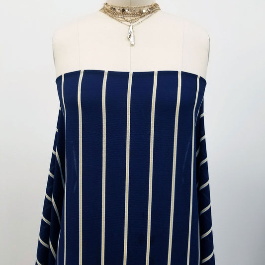 DP-191-586-NAVY-BANANA - PRINTED CREPE CHIFFON 97% POLY 3% SPANDEX