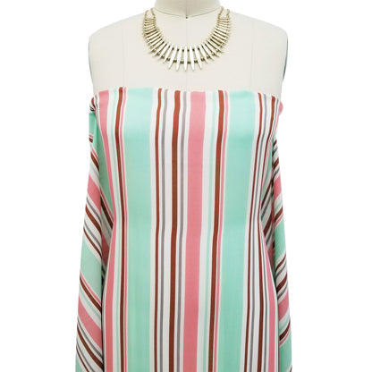 DP-247-504-DUSTY-CORAL-MINT - PRINTED WOOL DOBBY 100% POLYESTER